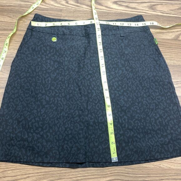 Athletic Skirt Swing Control Skort Womens Size 6 Black Leopard Stretch Golf - Picture 6 of 7